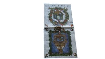 Serviette 33 x 33 cm Vogelhaus