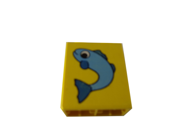 LEGO® DUPLO® 1 x 2 x 2 bedruckt mit Fisch gebraucht