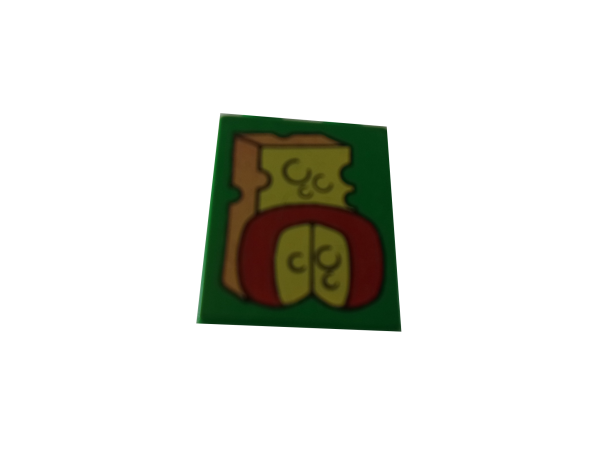 LEGO® DUPLO® 1 x 2 x 2 bedruckt mit Käse gebraucht