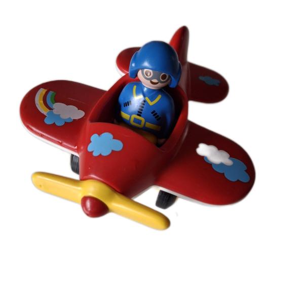 Playmobil ® 1 - 2 - 3 Flugzeug mit Pilot aus 6050 gebraucht