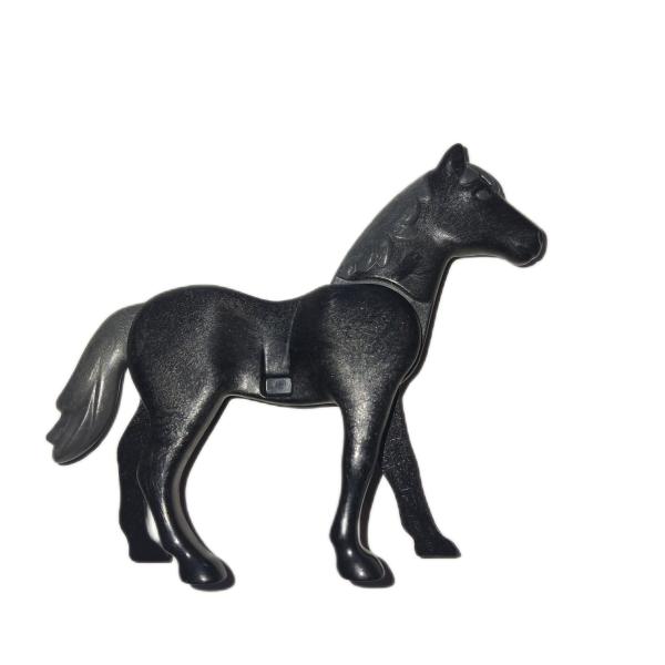 Playmobil ® Pferd schwarz / grau gebraucht