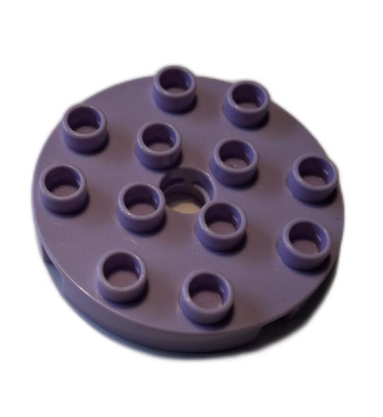 LEGO® DUPLO® 98222 Platte 4 x 4 rund Lavendel gebraucht