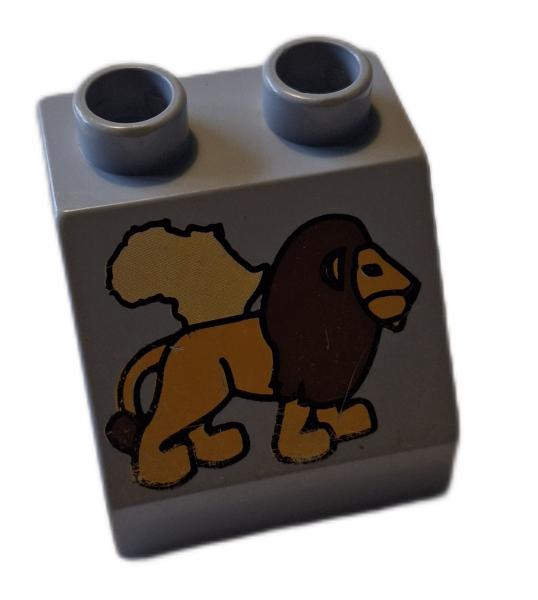 LEGO® DUPLO® 6474 Dachstein bedruckt Löwe gebraucht