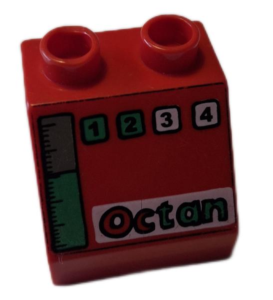 LEGO® DUPLO® 6474 Dachstein rot bedruckt Octan gebraucht