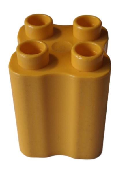 LEGO® DUPLO® 31061 2 x 2 x 2 dunkelgelb wellig gebraucht
