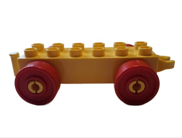 LEGO® DUPLO® 2312 Anhänger 2 x 6 gelb / rot gebraucht