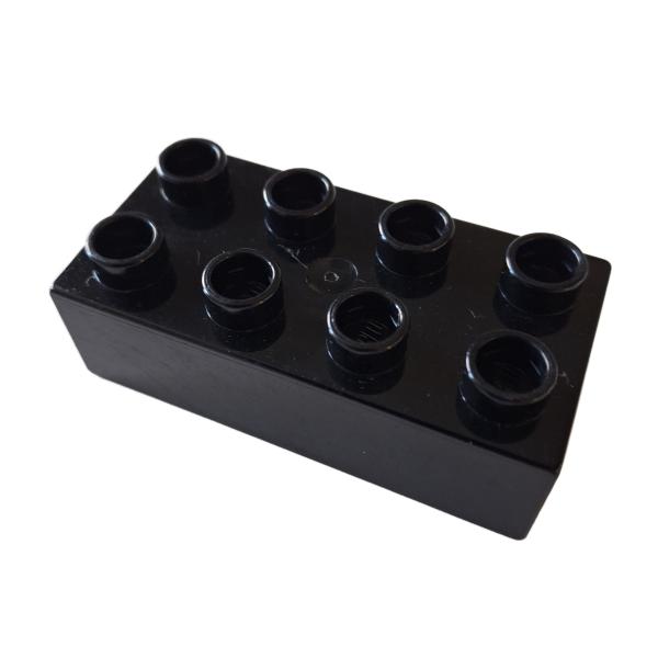 LEGO® DUPLO® 3011 2 x 4 Stein schwarz gebraucht