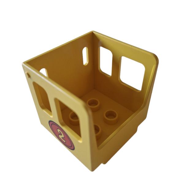 LEGO® DUPLO® 4544 Lok Kabine gelb "2" gebraucht