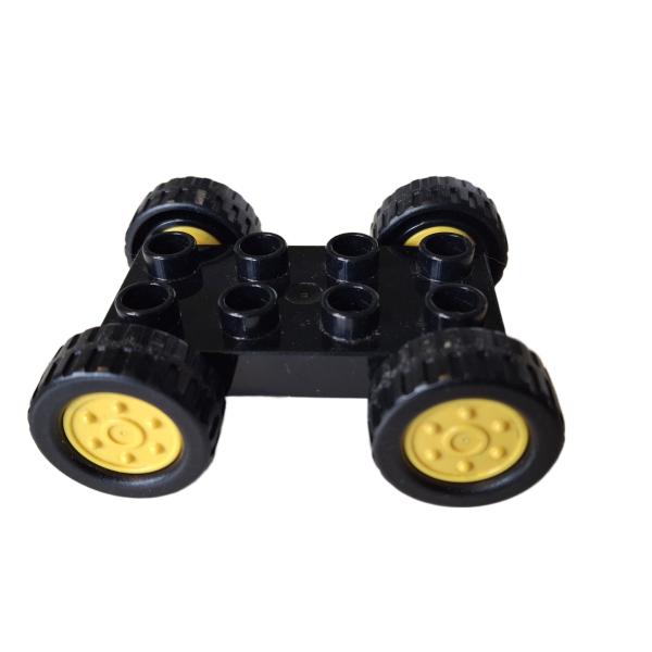 LEGO® DUPLO® 12591 Fahrwerk 2 x 4 schwarz gelb gebraucht