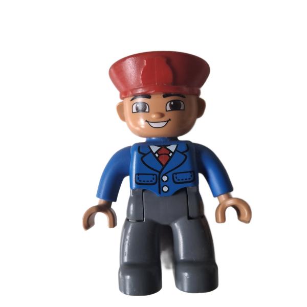 LEGO® DUPLO® Mann Eisenbahner graue Hose gebraucht