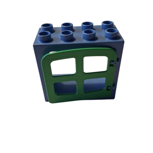 LEGO® DUPLO® 2332 Fensterrahmen 2 x 4 x 3 blau / grün gebraucht