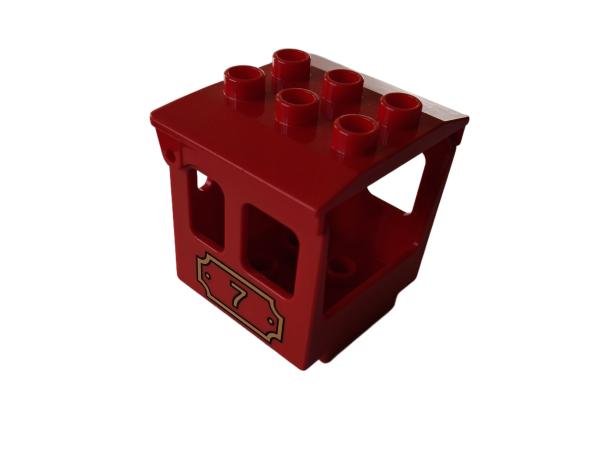LEGO® DUPLO® 4544 Lok Kabine "7" rot gebraucht