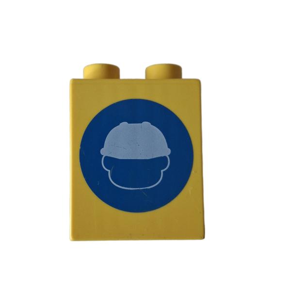 LEGO® DUPLO® 4066 1 x 2 x 2 Stein bedruckt Helm gebraucht
