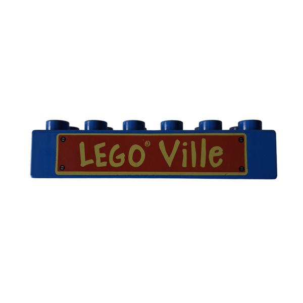LEGO® DUPLO® 2300 2 x 6 Stein bedruckt Lego Ville gebraucht