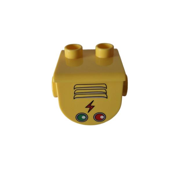 LEGO® DUPLO® 42236 Schild gelb bedruckt Elektro Kasten gebraucht