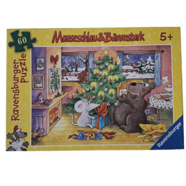 60 Teile Puzzle Mauseschlau & Bärenstark Frohe Weihnachten (OHNE CD) gebraucht