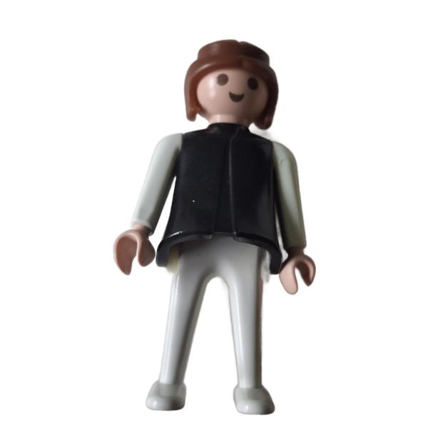 Playmobil ® Frau schwarz / weiß braune Haare bewegliche Hände gebraucht
