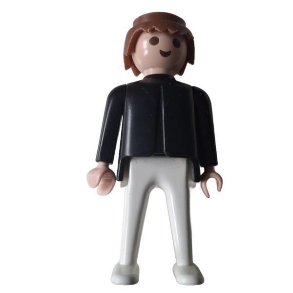 Playmobil ® Mann schwarz / weiß braune Haare bewegliche Hände gebraucht