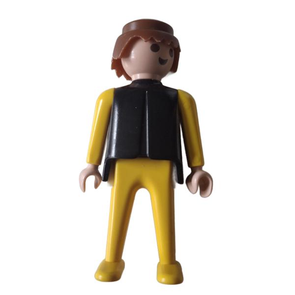 Playmobil ® Mann schwarz / gelb braune Haare bewegliche Hände gebraucht