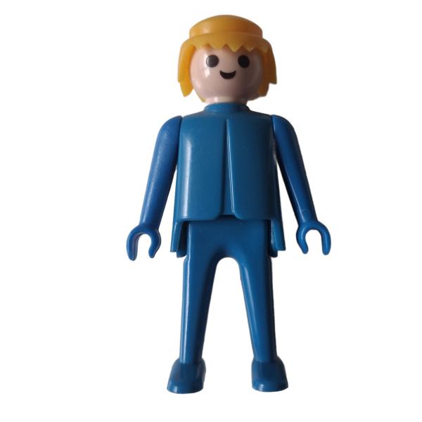 Playmobil ® Mann blau blondes Haar feste Hände gebraucht