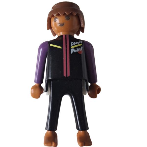 Playmobil ® Mann Taucher schwarz / lila gebraucht