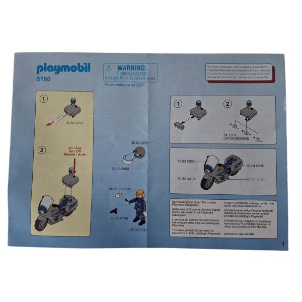 Playmobil ® 5180 Polizeimotorrad & Licht gebraucht