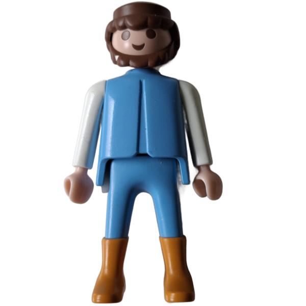 Playmobil ® Mann blau - weiß mit Bart gebraucht