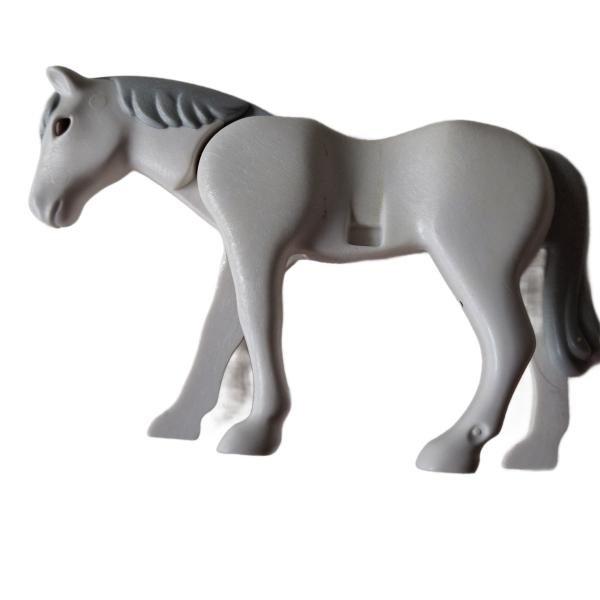 Playmobil ® Pferd weiß - graue Mähne gebraucht