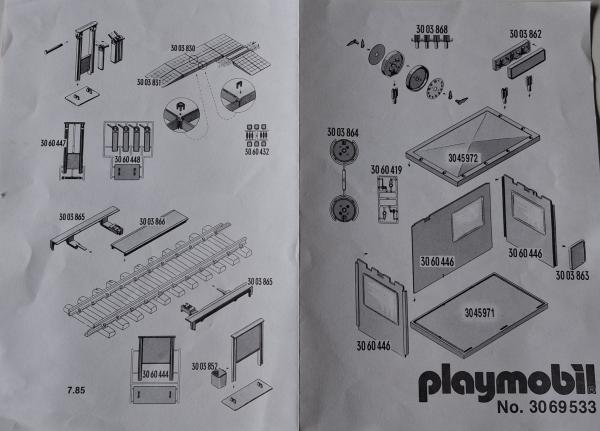 Playmobil ® 4370 Bahnsteig mit Wartehäuschen gebraucht