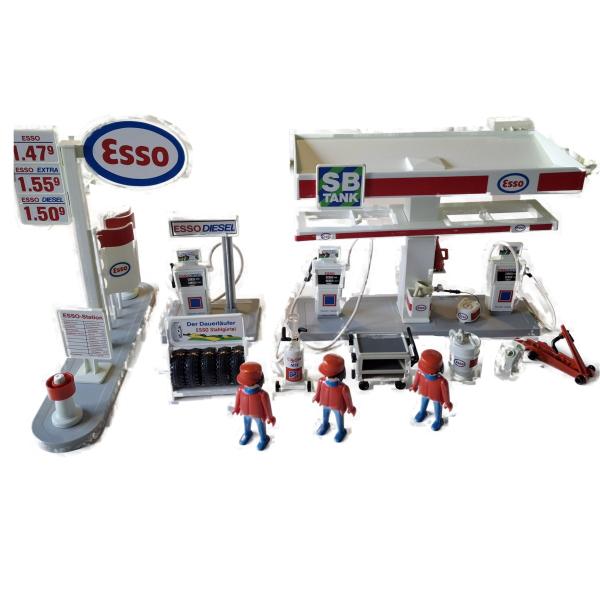 Playmobil ® 3439 ESSO Tankstelle gebraucht