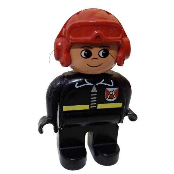LEGO® DUPLO® Mann Feuerwehrmann roter Helm ältere Version gebraucht