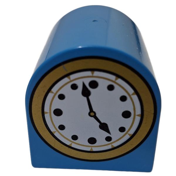 LEGO® DUPLO® 3664 Dachstein 2 x 2 rund blau bedruckt Uhr gebraucht