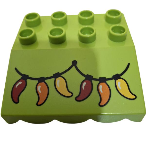 LEGO® DUPLO® 31170 Dachstein grasgrün bedruckt Chili gebraucht