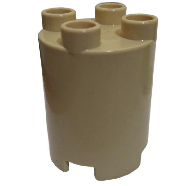 LEGO® DUPLO® 2 x 2 x 2 hoch rund beige gebraucht