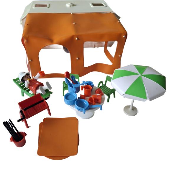 Playmobil ® 3249 Wohnwagen mit Vorzelt gebraucht