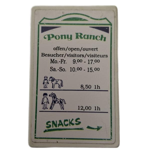 Playmobil ® Schild Pony Ranch gebraucht