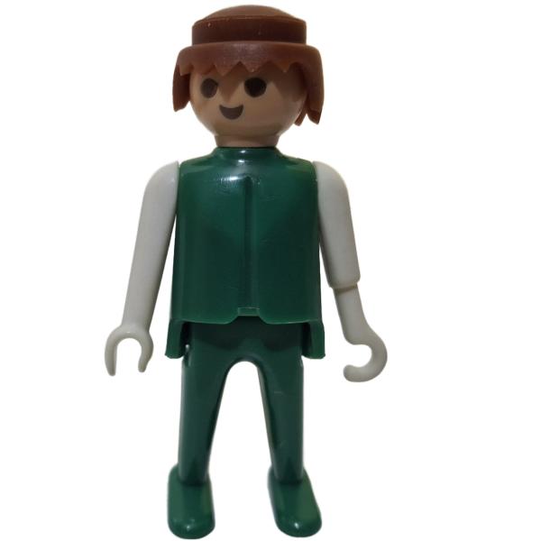 Playmobil ® Mann grün / weiß Hakenhand braune Haare gebraucht