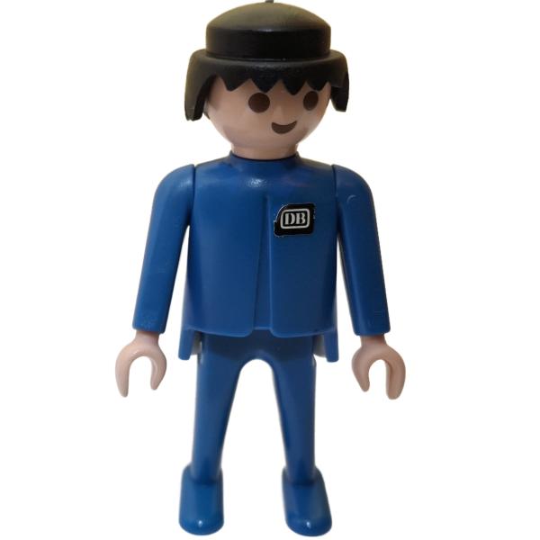 Playmobil ® Mann blau schwarze Haare bewegliche Hände DB gebraucht