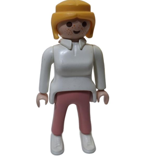 Playmobil ® Frau blond weißes Oberteil gebraucht