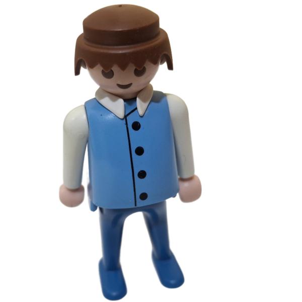 Playmobil ® Mann blaues Hemd braune Haare gebraucht