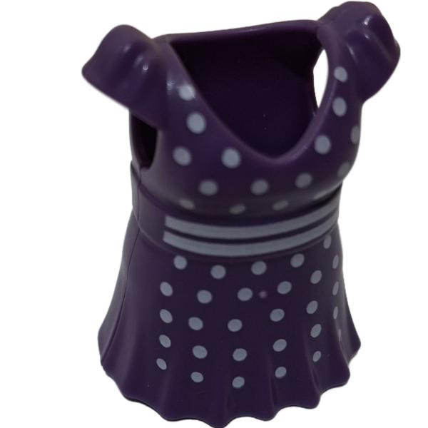 Playmobil ® Kleid lila weiße Punkte gebraucht