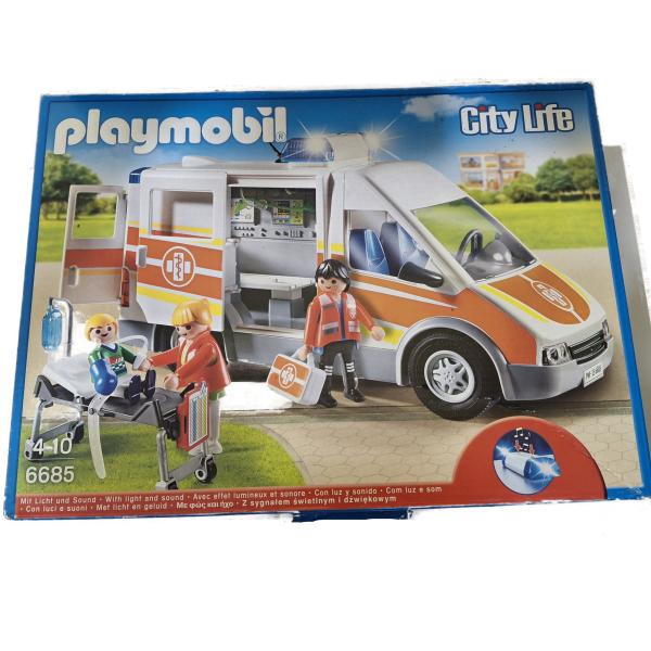 Playmobil ® 6685 Krankenwagen mit Licht und Sound gebraucht