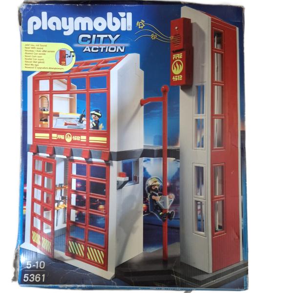 Playmobil ® 5361 Feuerwehrstation mit Alarm gebraucht