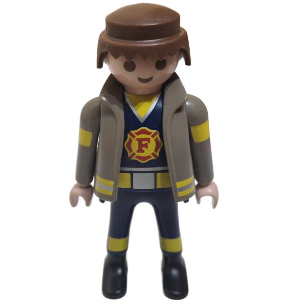 Playmobil ® Mann Feuerwehr braunes Haar gebraucht