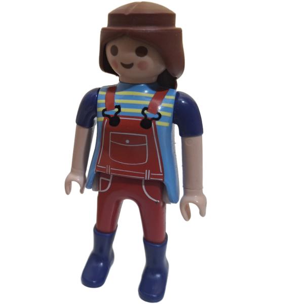 Playmobil ® Frau rote Latzhose gebraucht