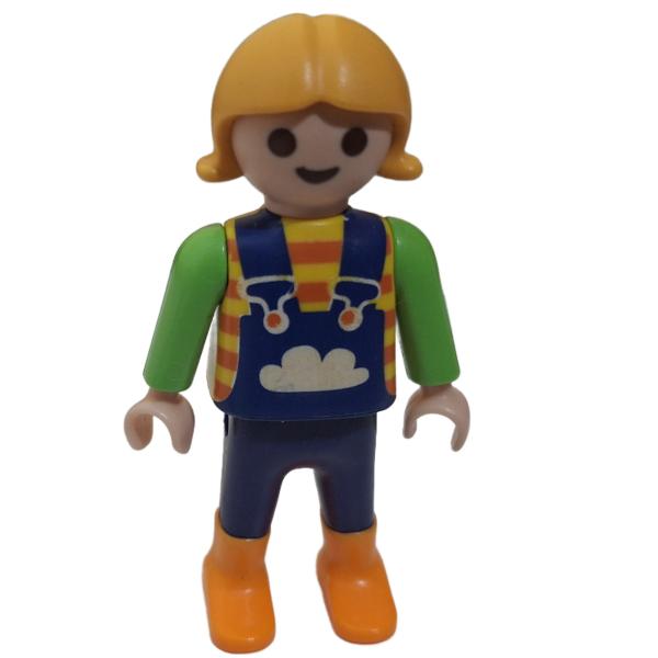 Playmobil ® 30111520 Kind Mädchen Latzhose blau