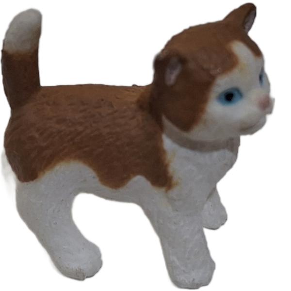 Schleich ® Tierkind Katze weiß / rot gebraucht