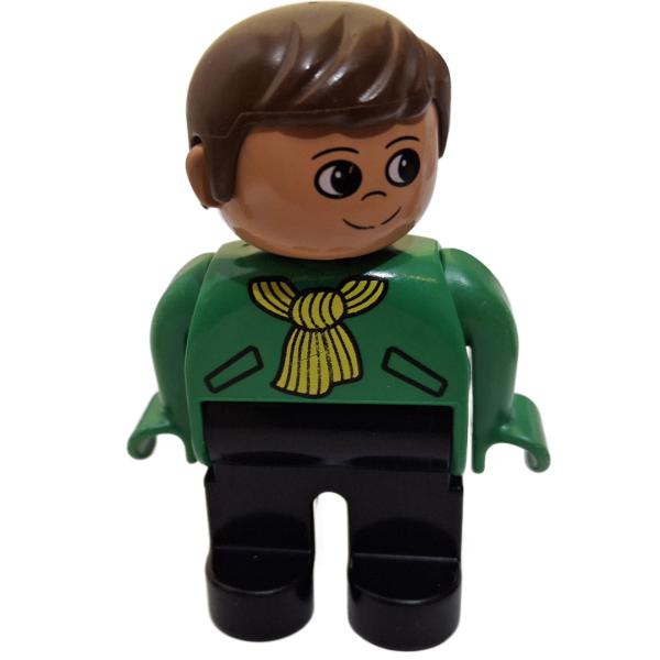 LEGO® DUPLO® Mann grün / schwarz mit Schal ältere Version gebraucht