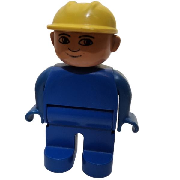LEGO® DUPLO® Mann Bauarbeiter blau ältere Version gebraucht