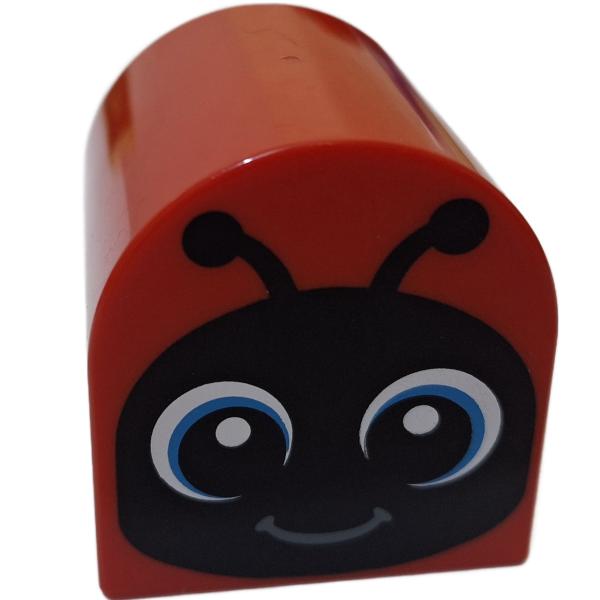 LEGO® DUPLO® 3664 Dachstein 2 x 2 rund rot bedruckt Raupe gebraucht